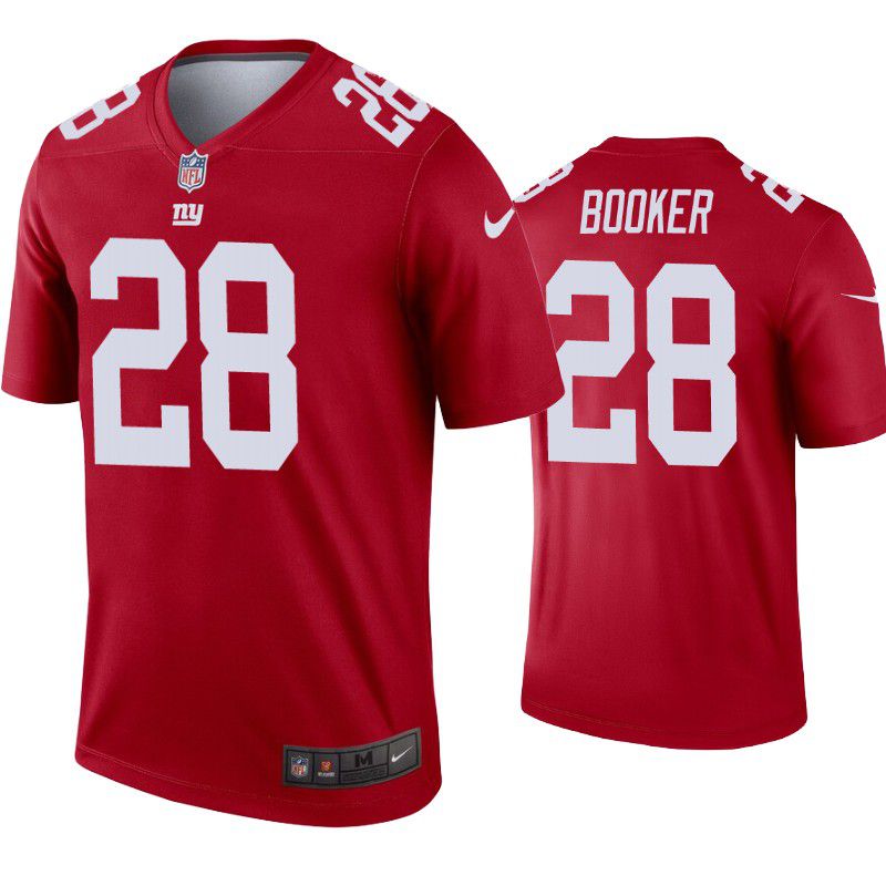 Men New York Giants #28 Devontae Booker Nike Red Inverted Legend NFL Jersey->new york giants->NFL Jersey